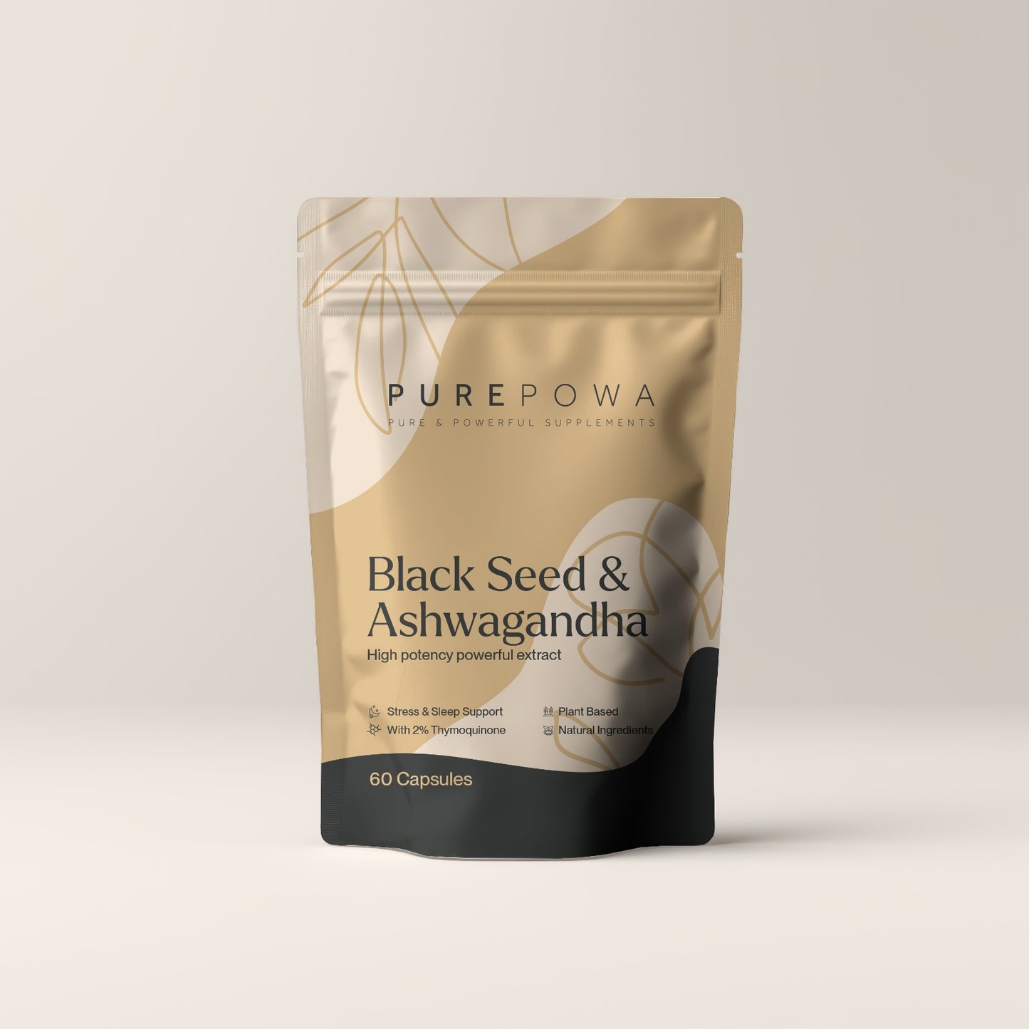 PUREPOWA BLACK SEED & ASHWAGANDHA EXTRACT CAPSULES